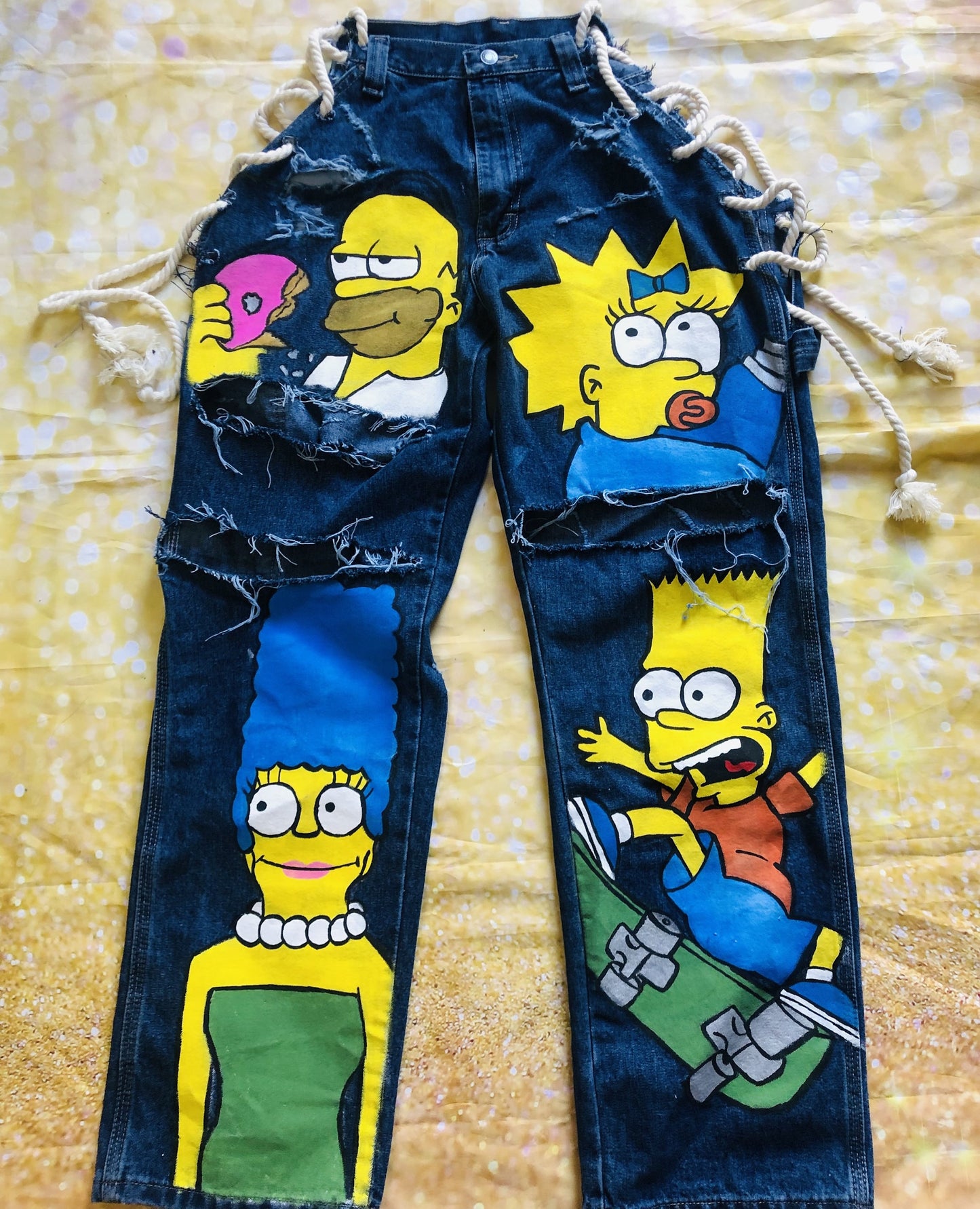 Custom Painted Jeans