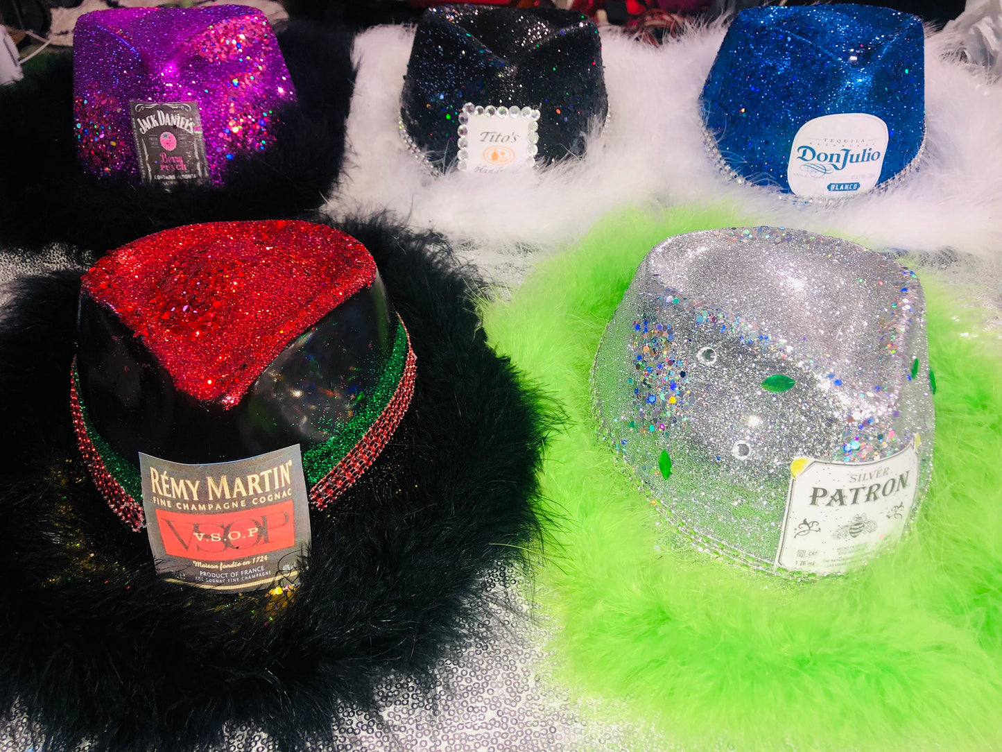 Cow girl hats liquor theme