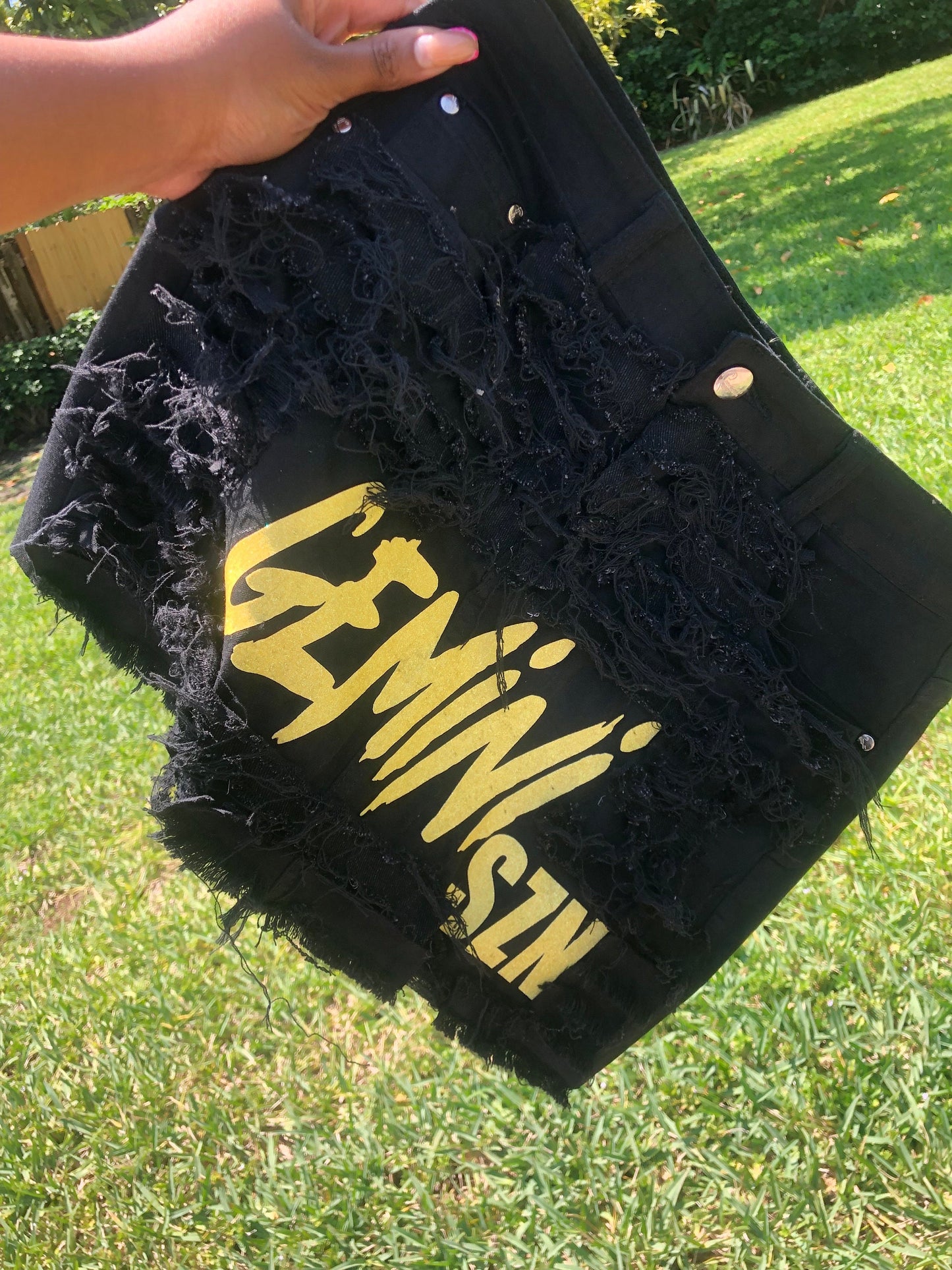 Distressed skirt( ANY ZODIAC or NAME )