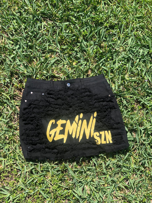 Distressed skirt( ANY ZODIAC or NAME )
